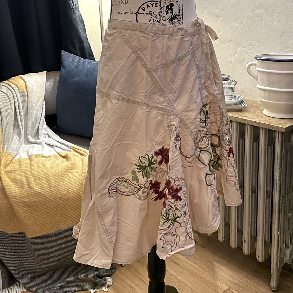 Embroidered Skirt - Asymmetrical, Size M-L